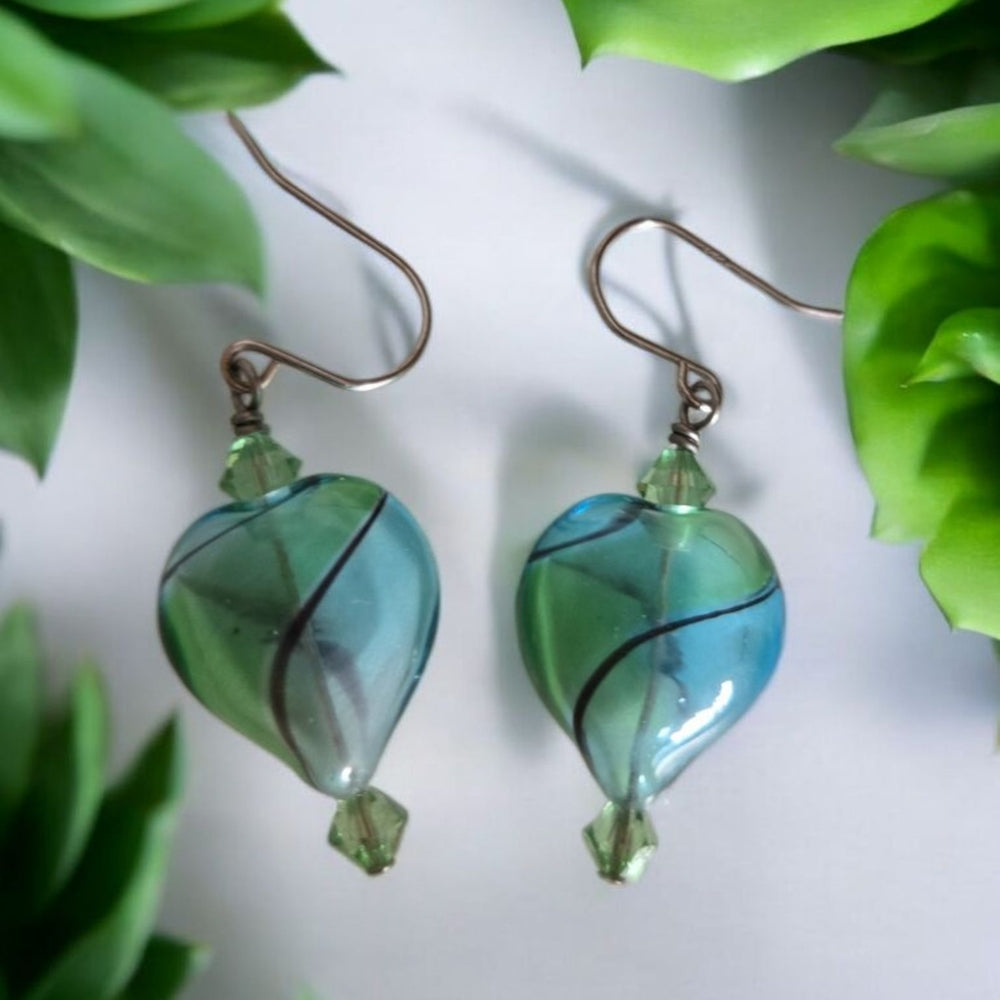 *Vintage*Elegant Green Drop Earrings