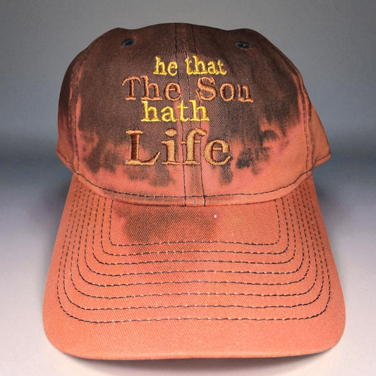 Orange Embroidered Cap