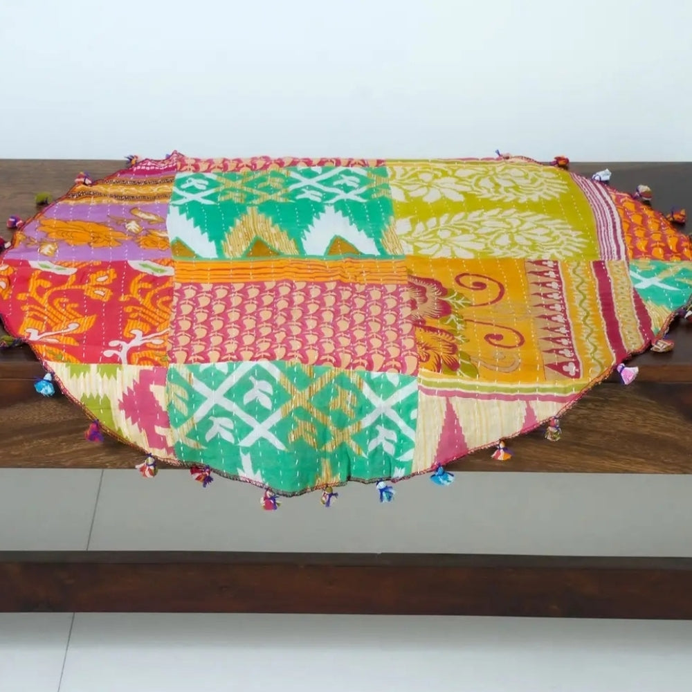 Kantha Colorful Patchwork Table Cover
