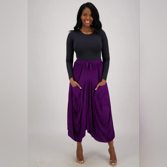 Chic Purple Maxi Skirt