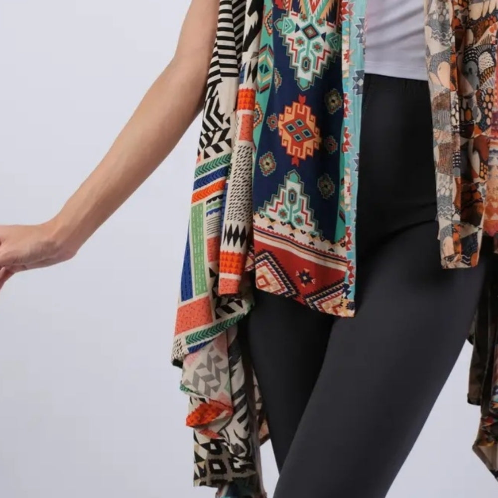 Sacred Threads Colorful Geometric Tunic