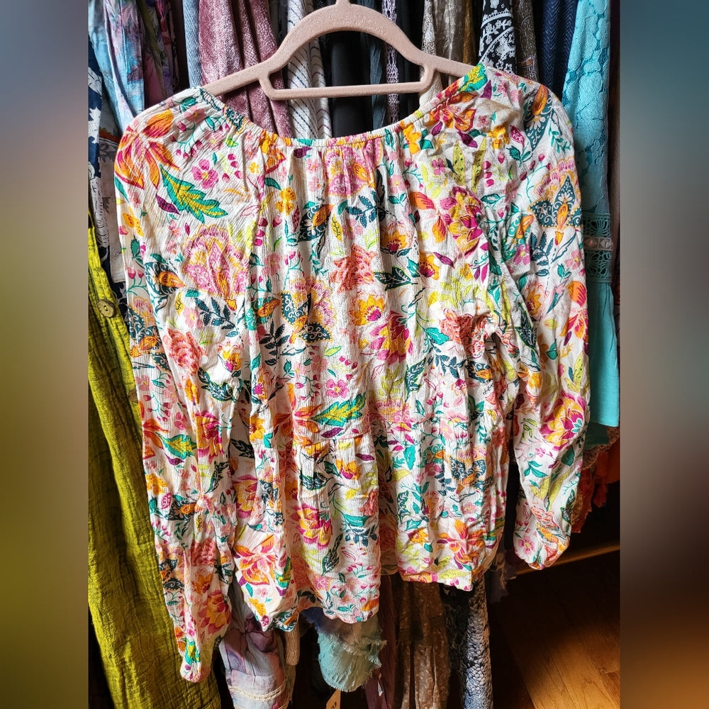 Old Navy Multicolor Floral Blouse