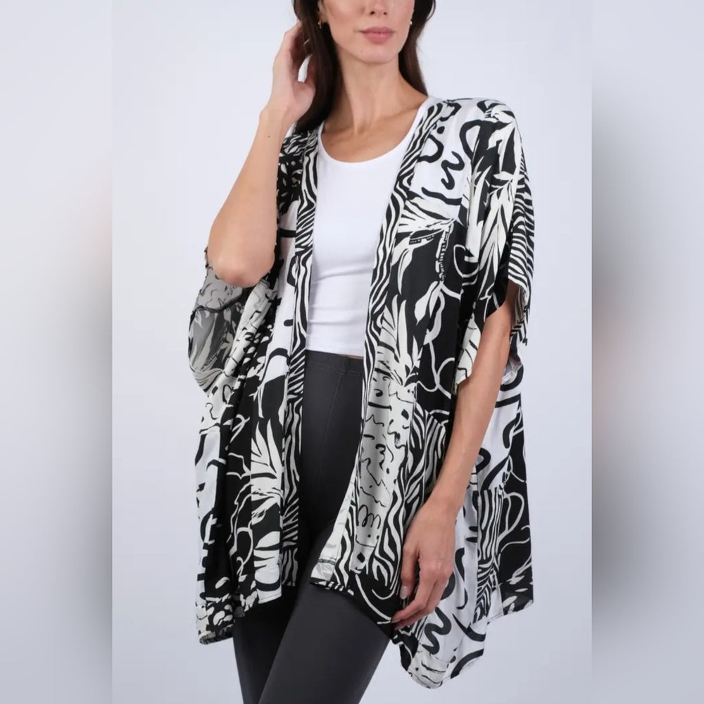 Sacred Threads Black and White Cardigan