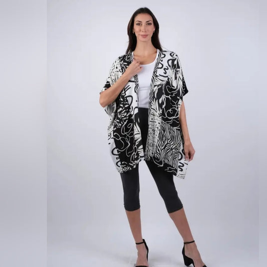 Sacred Threads Black and White Cardigan