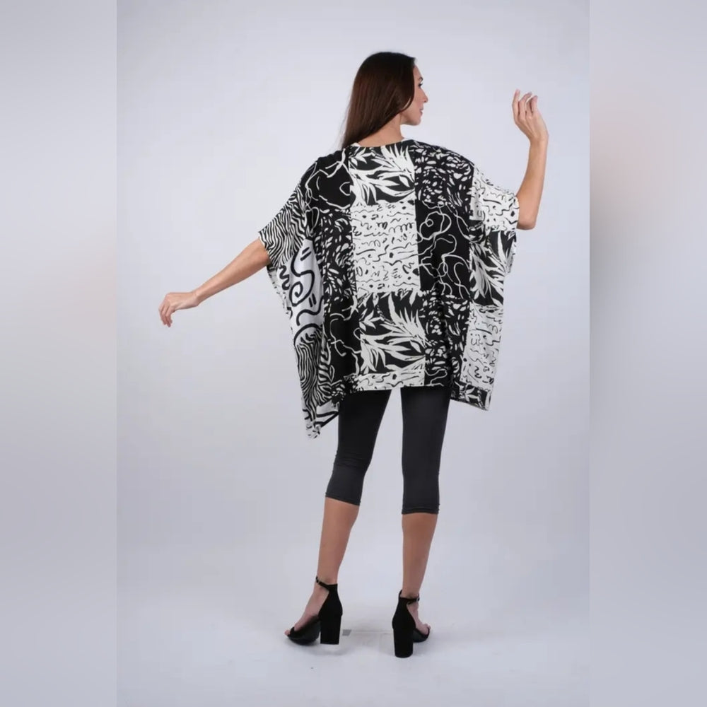 Sacred Threads Black and White Cardigan