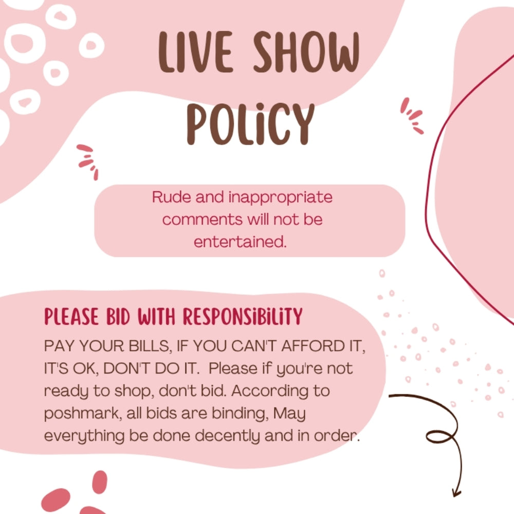 This Listing Is For LIVE SHOWS/ 💥SHOW POLICY PLEASE READ BEFORE YOU BID💥