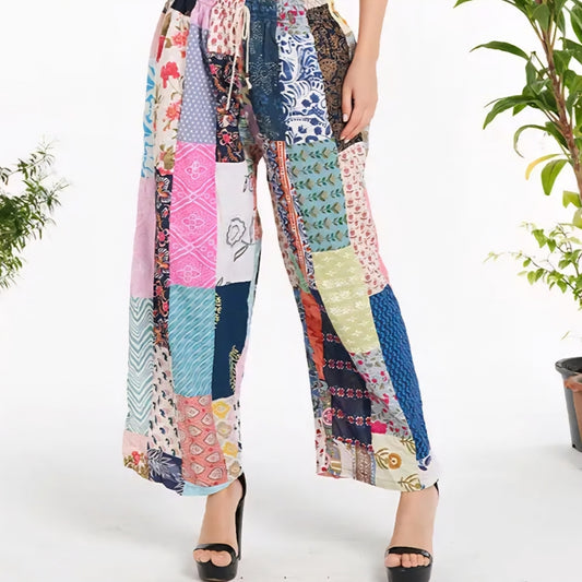 Colorful Patchwork Women's Pants