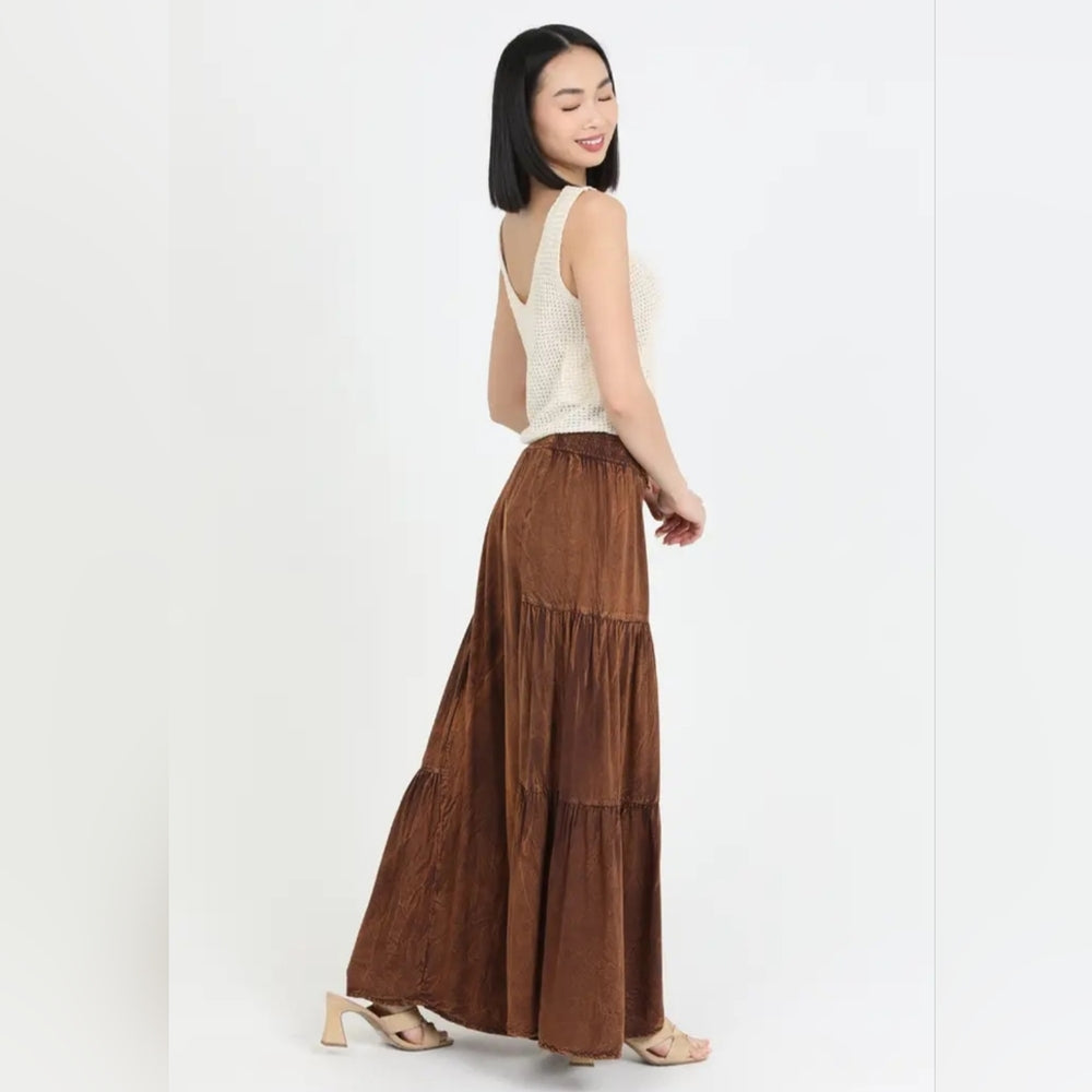 Angie Brown Wide-Leg Pants