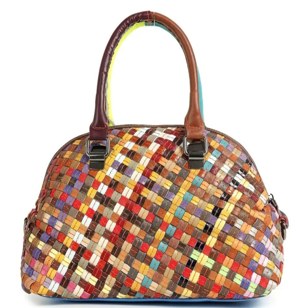 Colorful Woven Women's Handbag