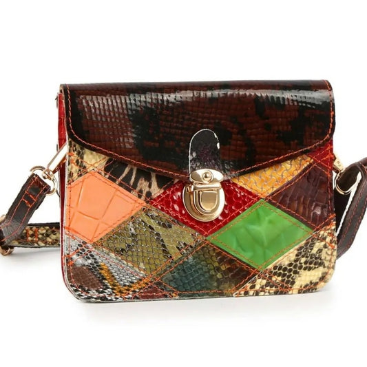 Multicolor Patchwork Crossbody Bag