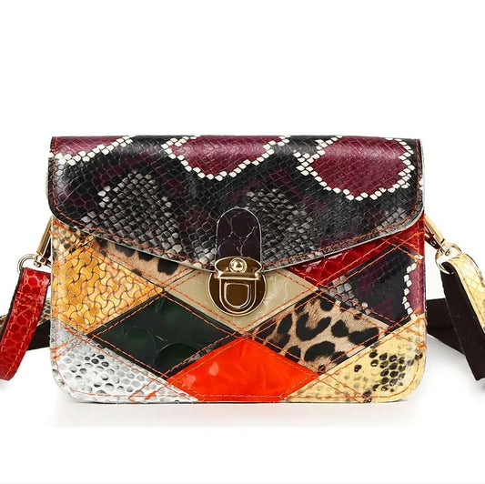 Multicolor Patchwork Crossbody Bag