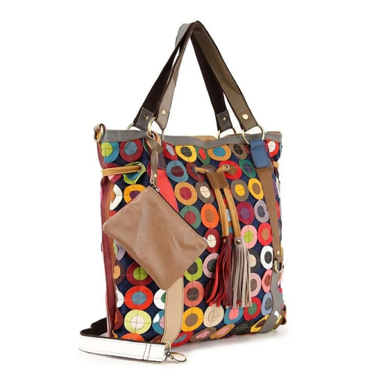 Colorful Circle Pattern Tote Bag