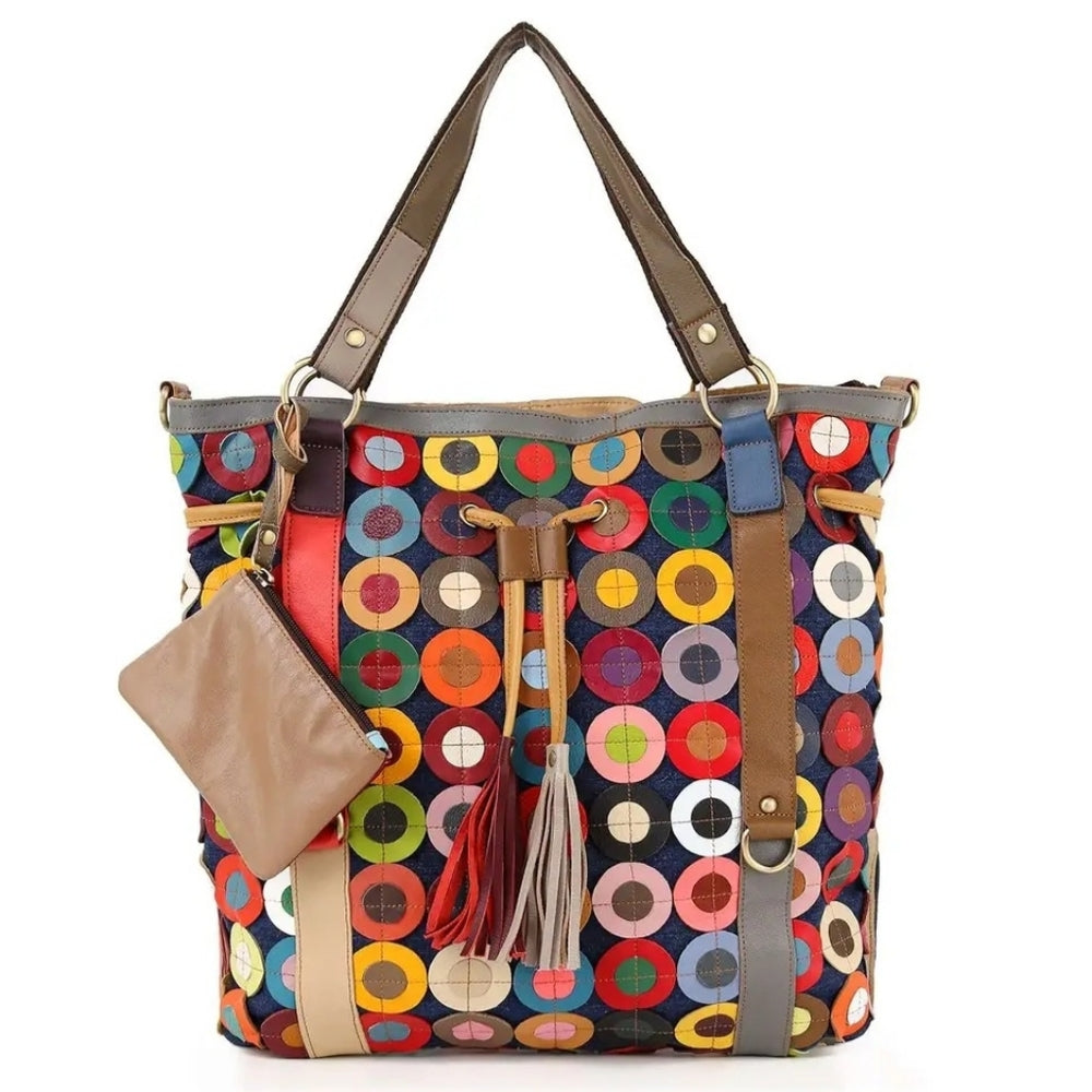 Colorful Circle Pattern Tote Bag