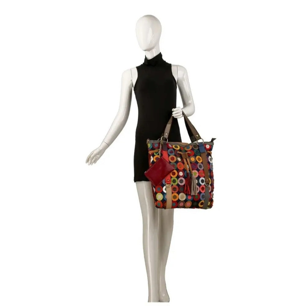 Colorful Circle Pattern Tote Bag