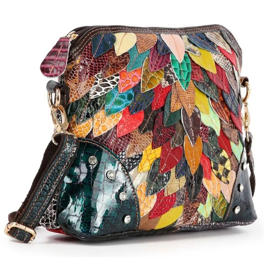 Multicolor Patchwork Shoulder Bag