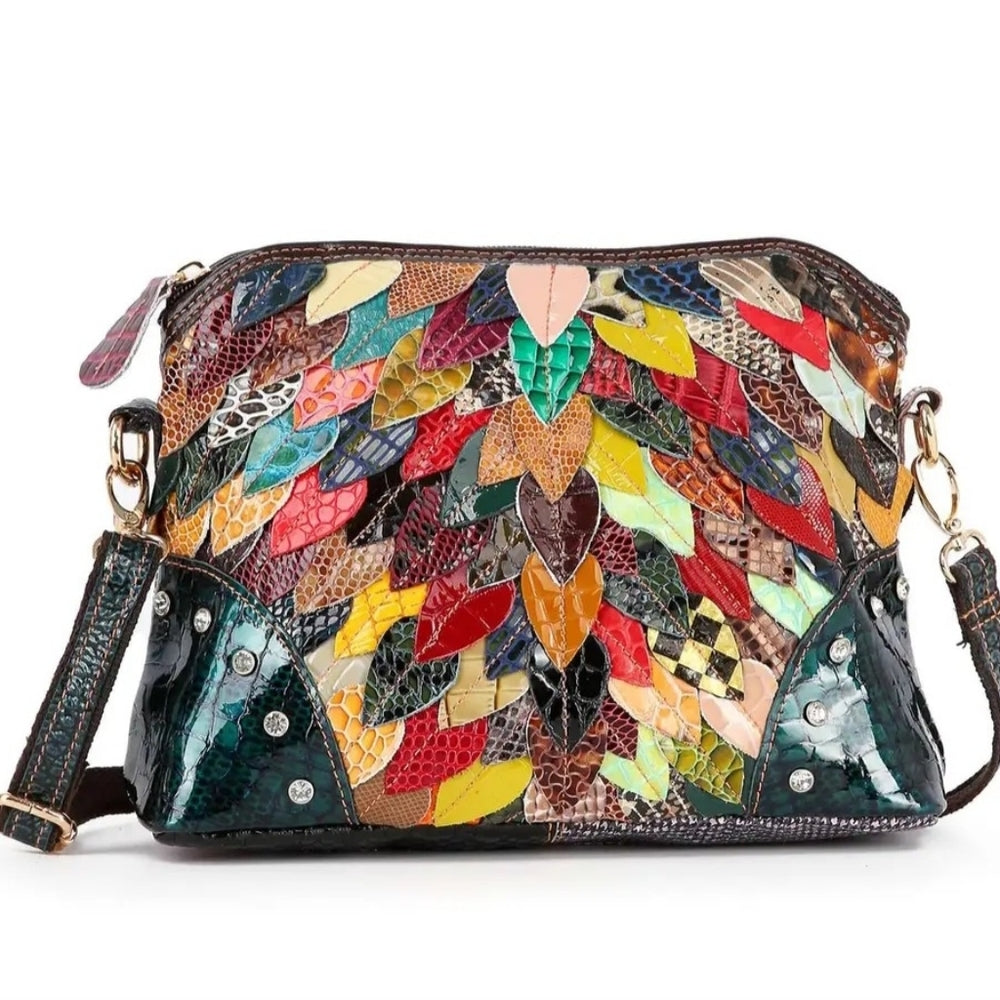 Multicolor Patchwork Shoulder Bag