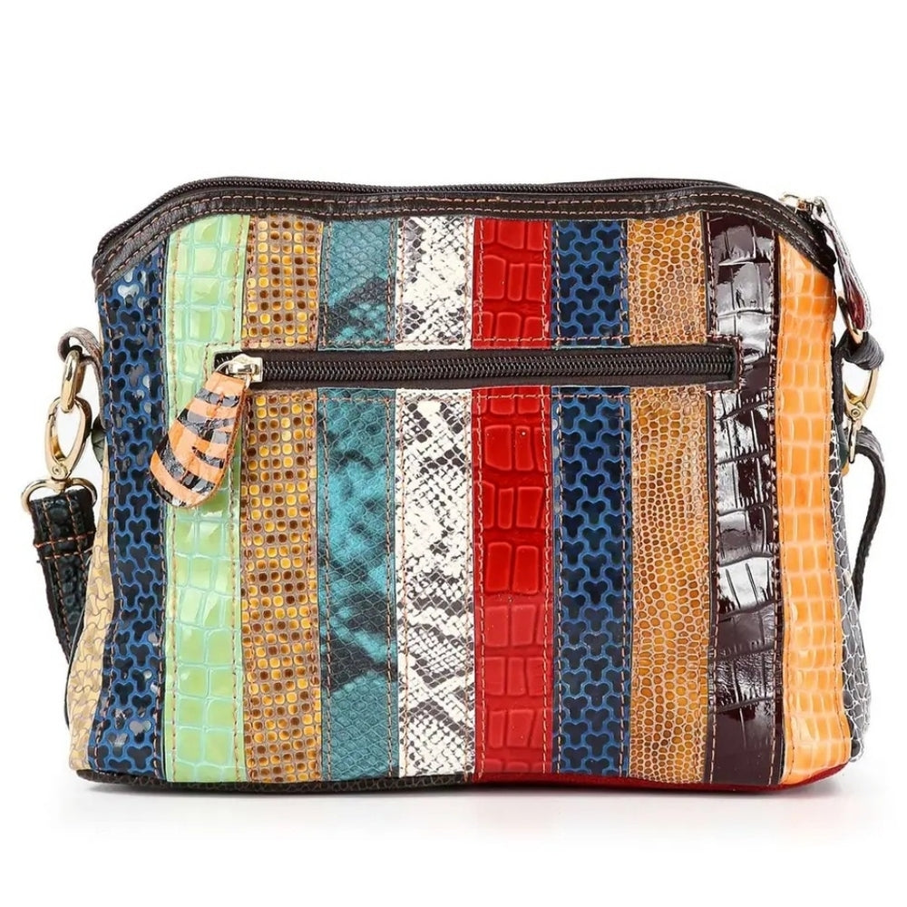 Multicolor Patchwork Shoulder Bag