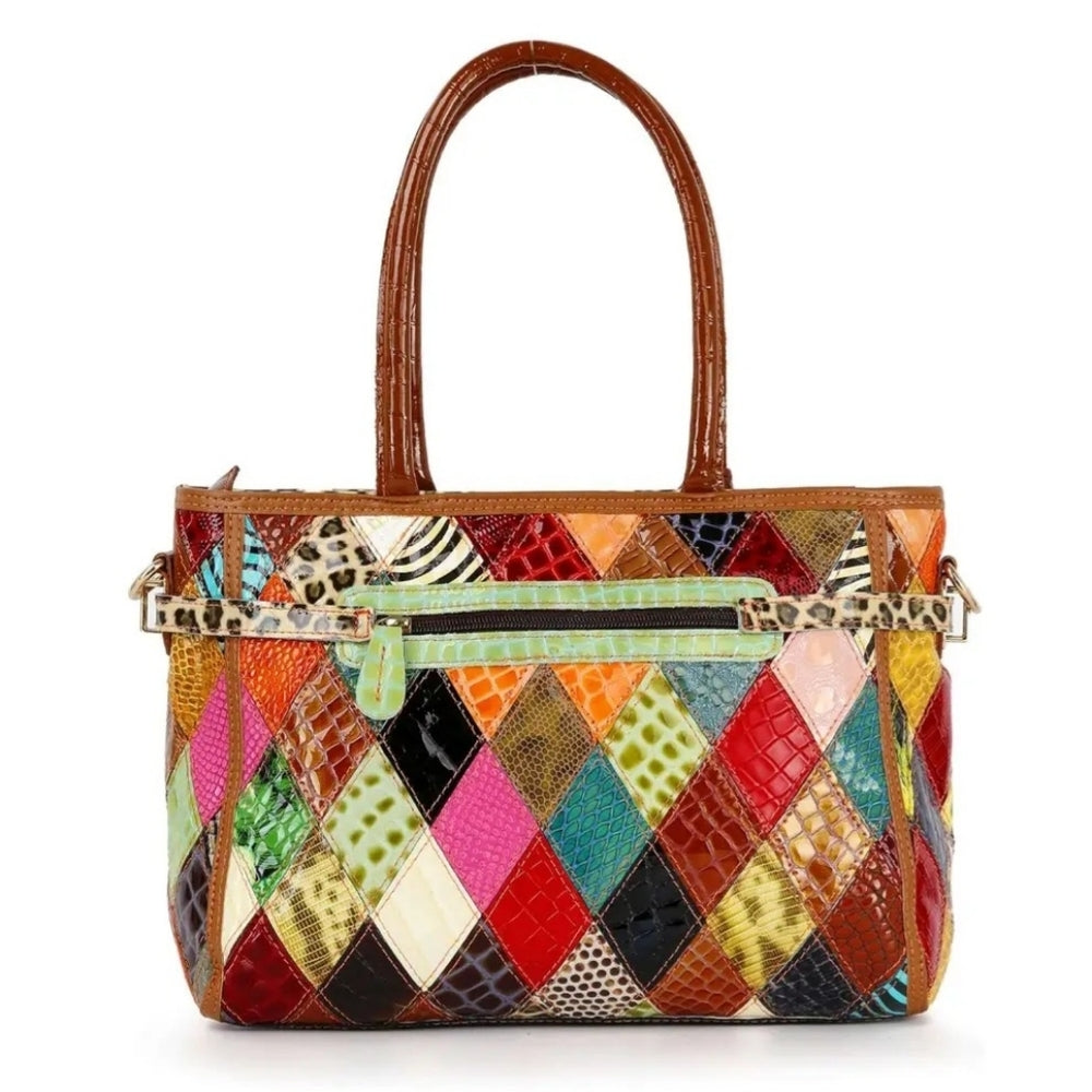 Multicolor Patchwork Tote Bag