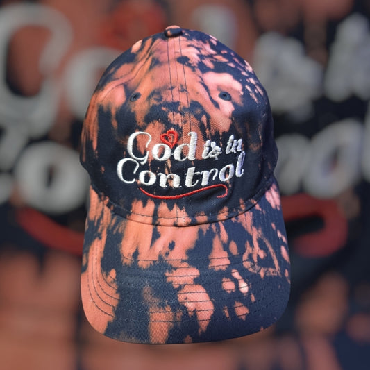 Tie-Dye Cap with "God Is In Control"