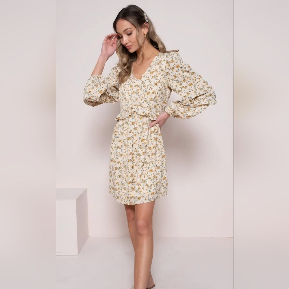 Floral Cream Dress