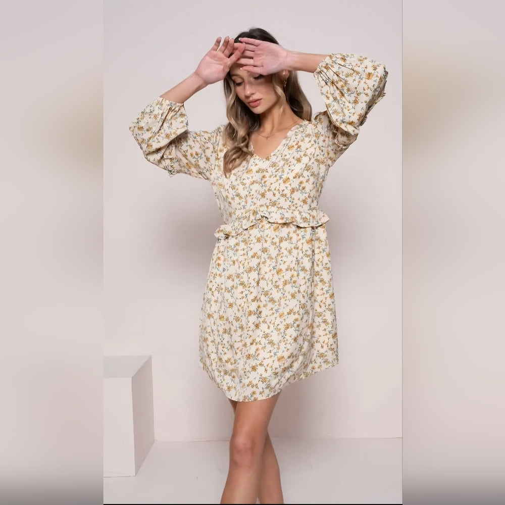 Floral Cream Dress