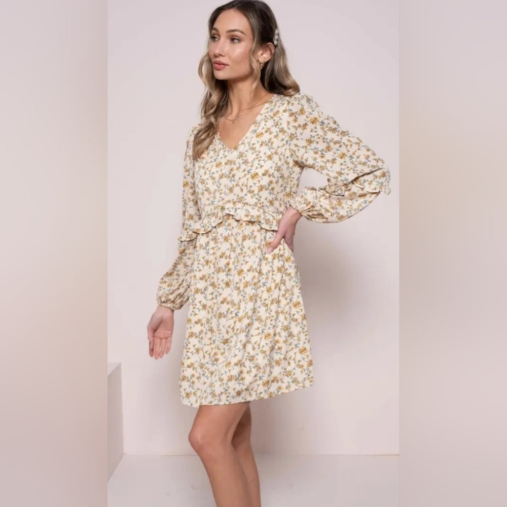 Floral Cream Dress