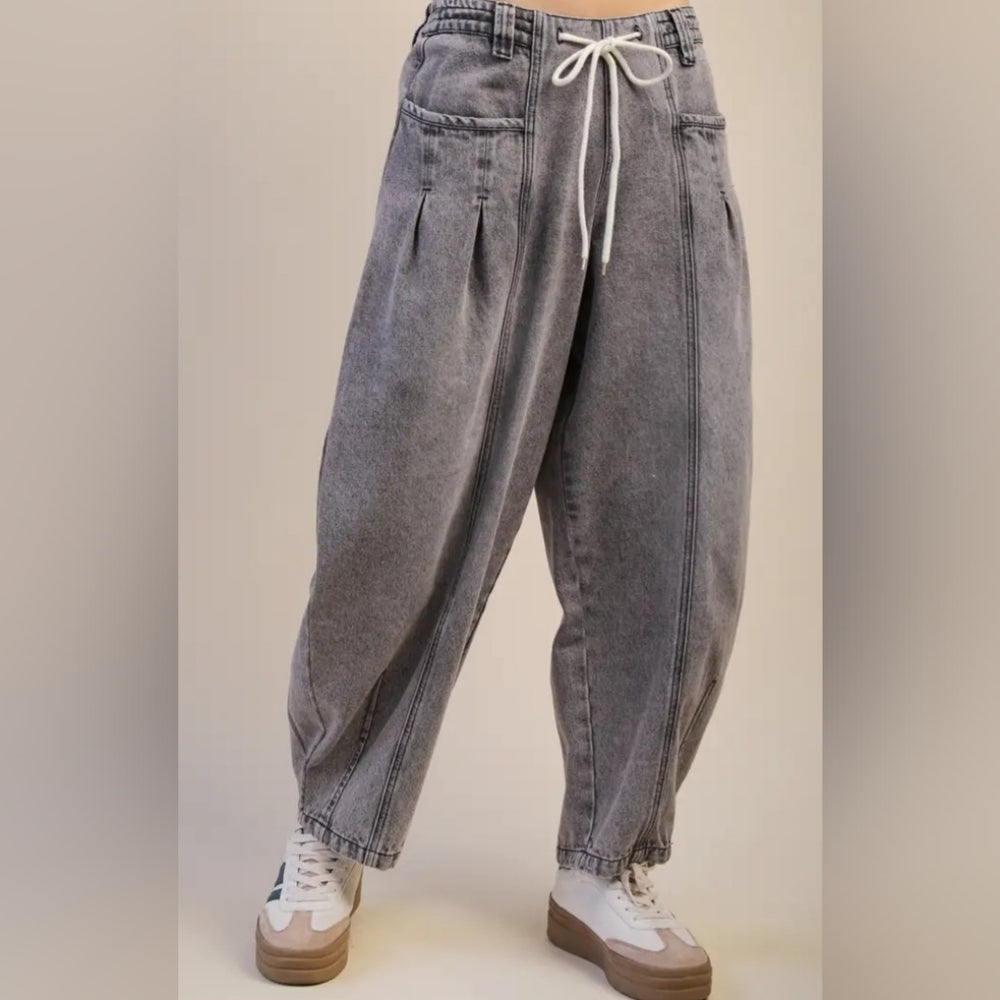 Barrel Denim Grey Jeans