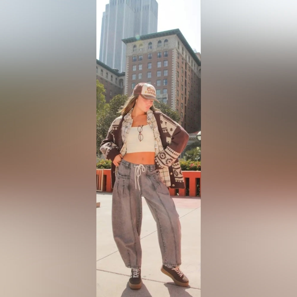 Barrel Denim Grey Jeans