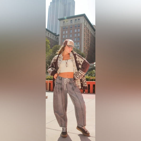 Barrel Denim Grey Jeans