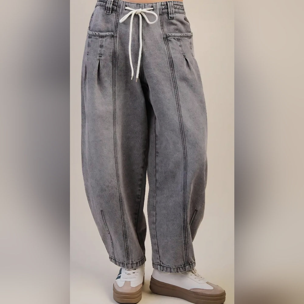 Barrel Denim Grey Jeans