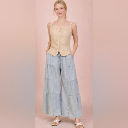 Light Blue Wide-Leg Jeans