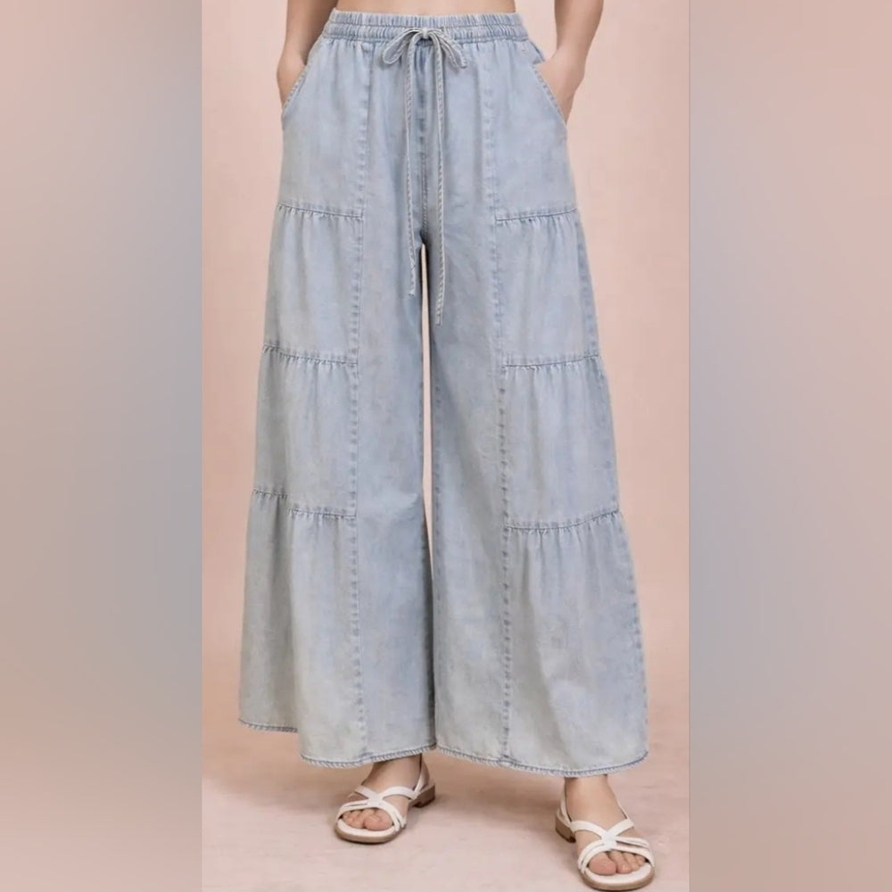 Light Blue Wide-Leg Jeans