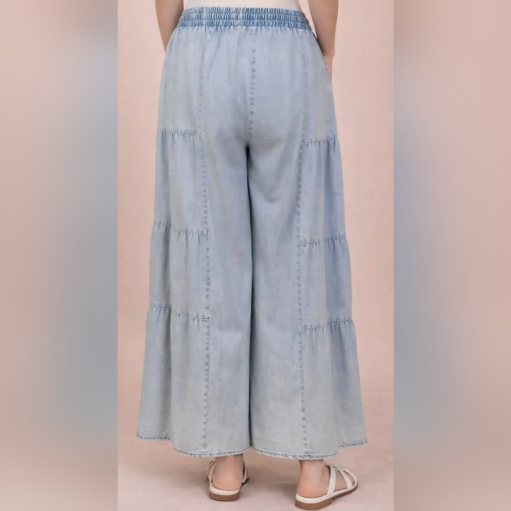 Light Blue Wide-Leg Jeans