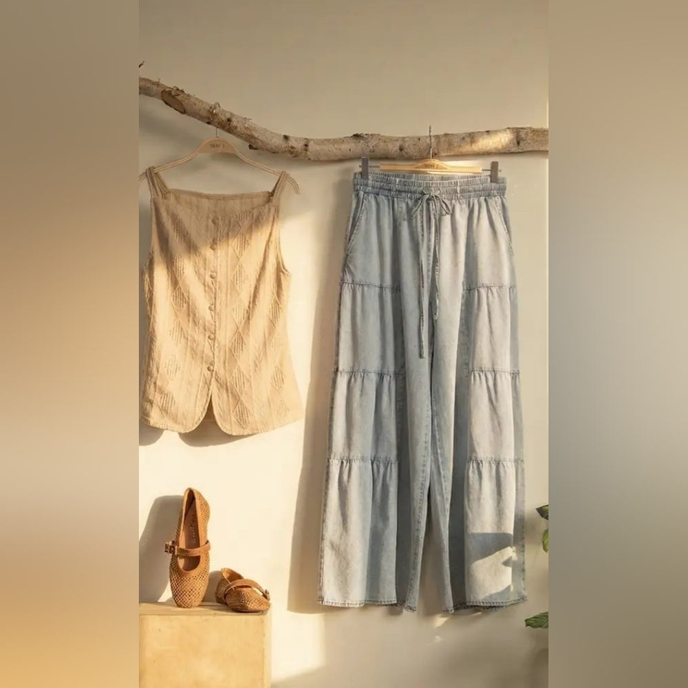 Light Blue Wide-Leg Jeans