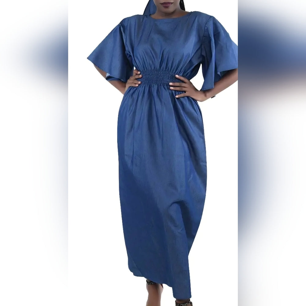 Elegant Blue Maxi Dress