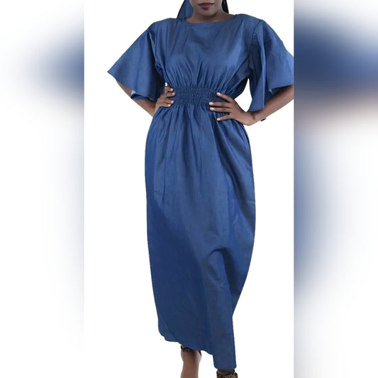 Elegant Blue Maxi Dress