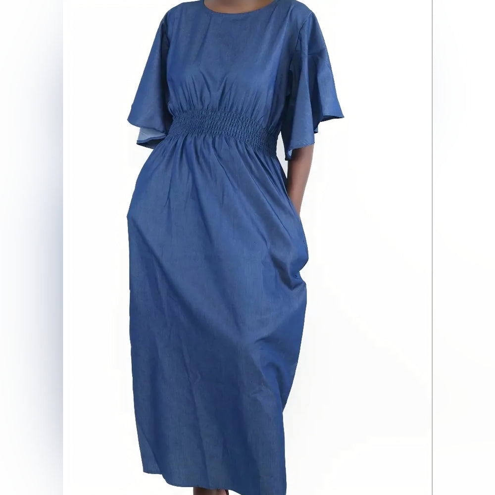 Elegant Blue Maxi Dress