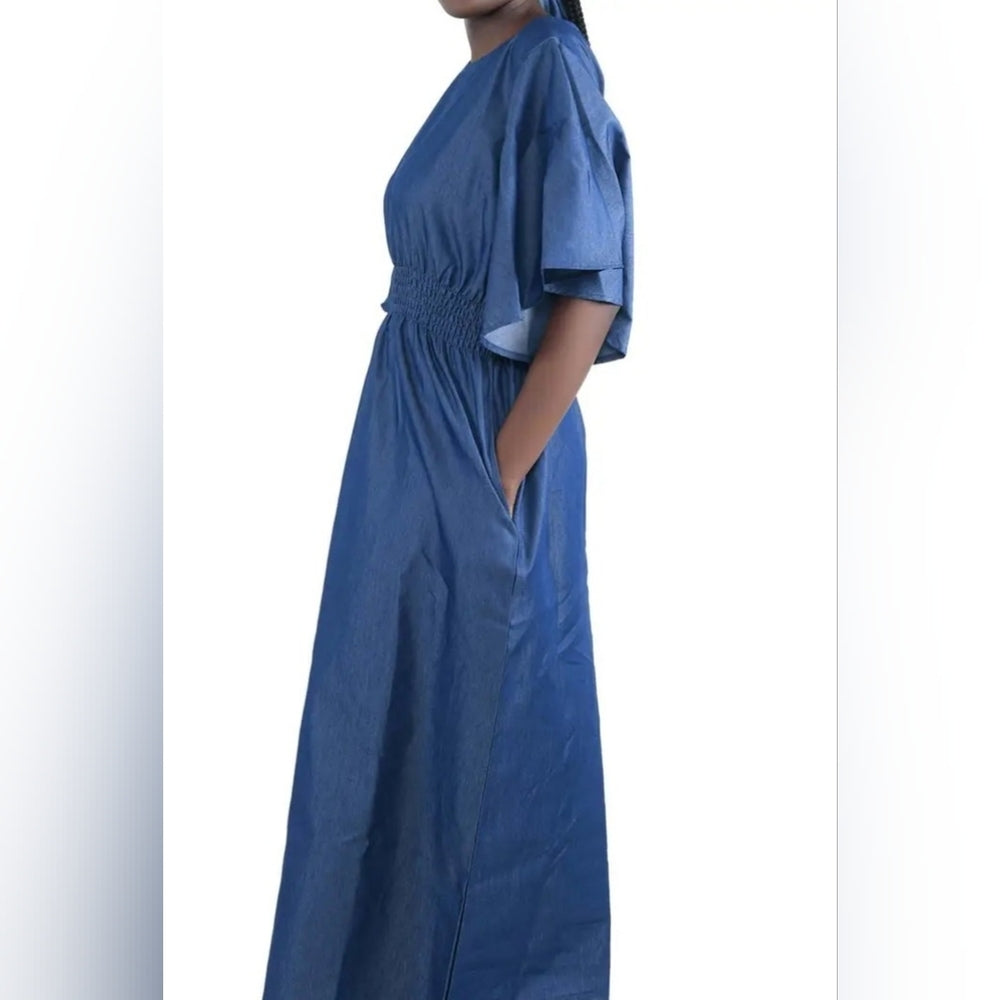 Elegant Blue Maxi Dress