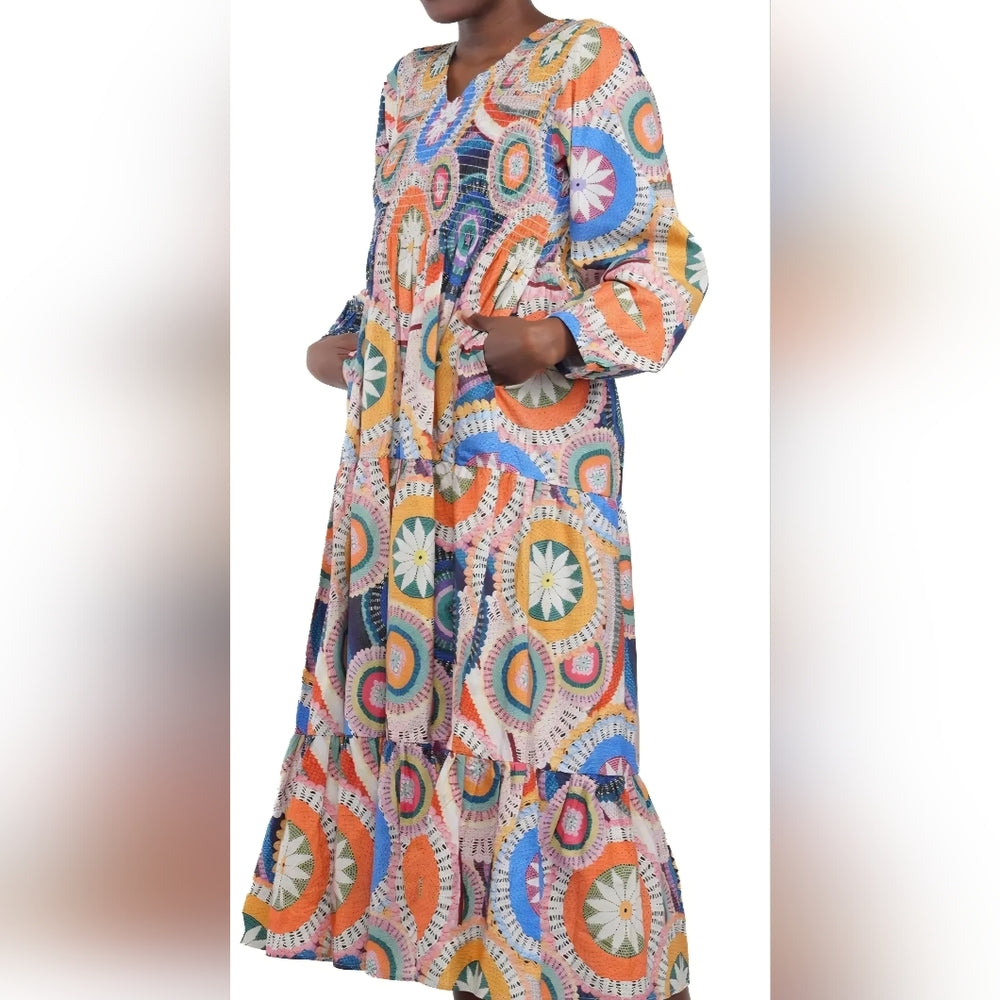 Colorful Patterned Maxi Dress