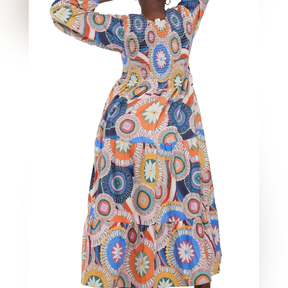 Colorful Patterned Maxi Dress