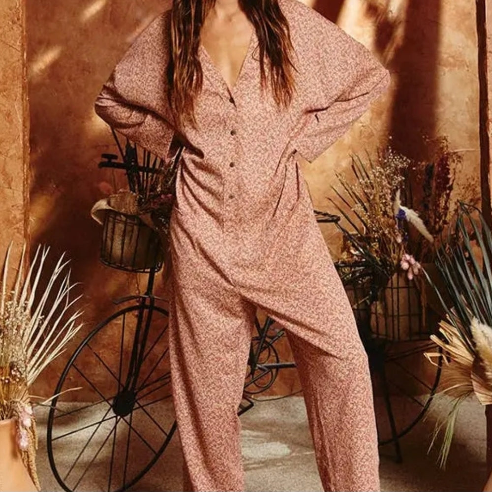 BUCKETLIST Pink Floral Jumpsuit