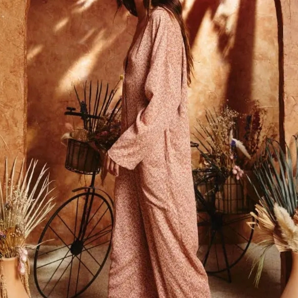 BUCKETLIST Pink Floral Jumpsuit