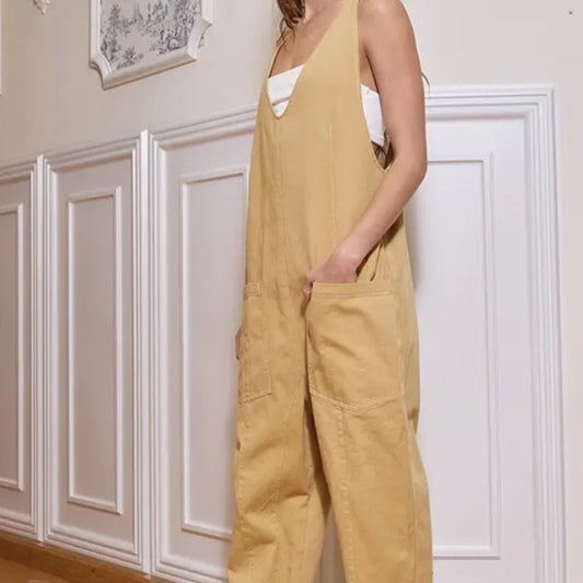 BUCKETLIST Tan Jumpsuit