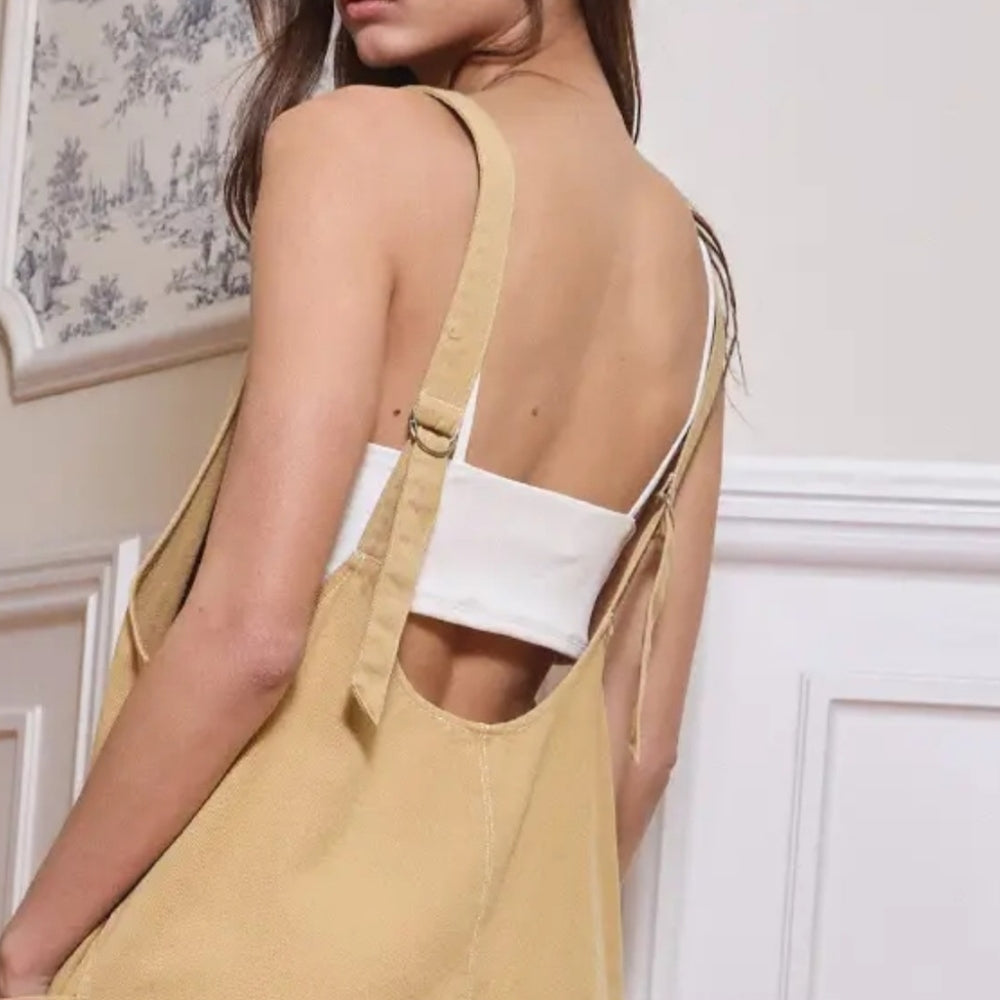 BUCKETLIST Tan Jumpsuit