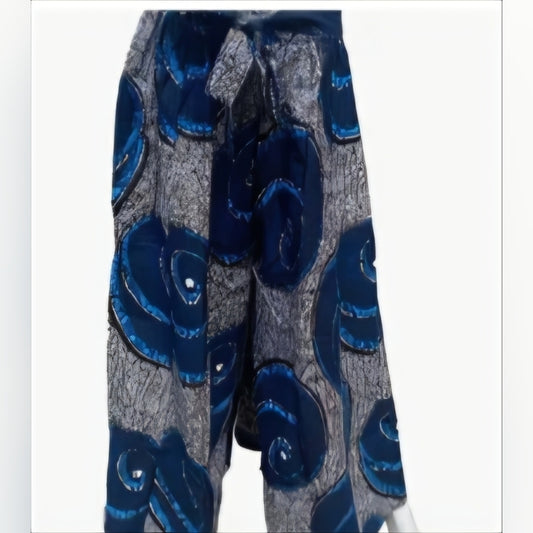 Blue Patterned Pants