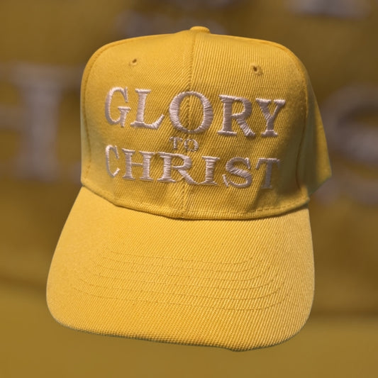 Yellow 'Glory to Christ' Cap