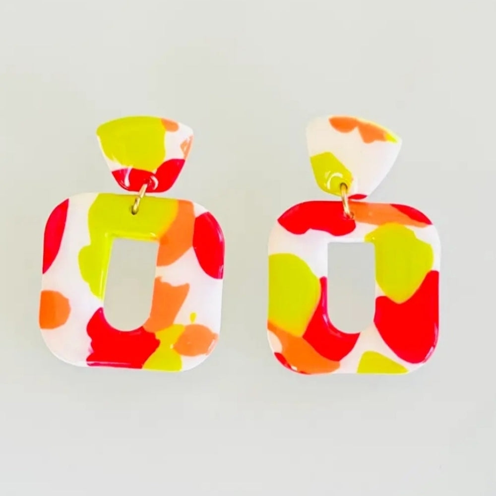Colorful Geometric Earrings