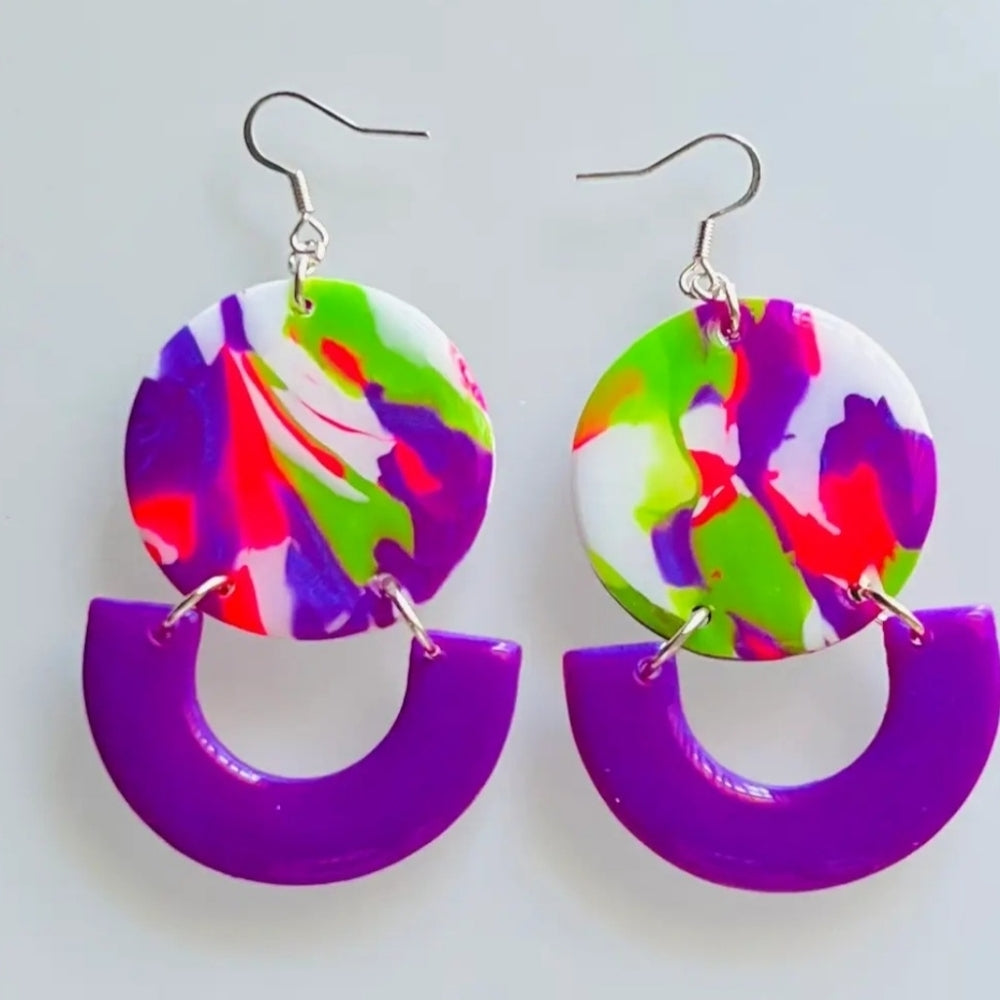 Colorful Abstract Earrings