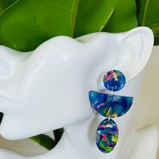 Colorful Abstract Dangle Earrings