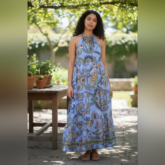 Floral Halter Maxi Dress